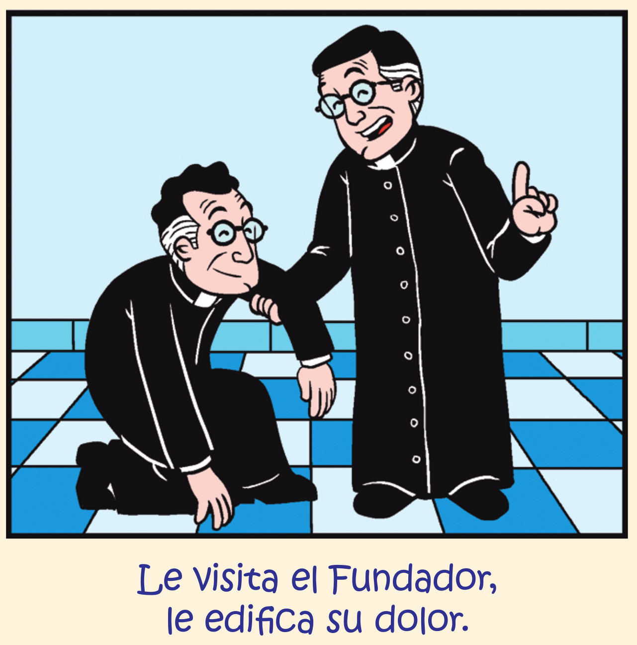 San Josemaría, que pasa unos días en Barcelona, le visita y es la última vez que se ven.