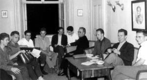 Durante un rato de tertulia en Austria (1963)