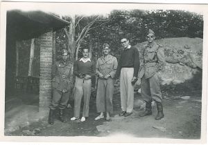 Alfonso Par y Lluís Valls en el campamento de Santa Fe del Monseny