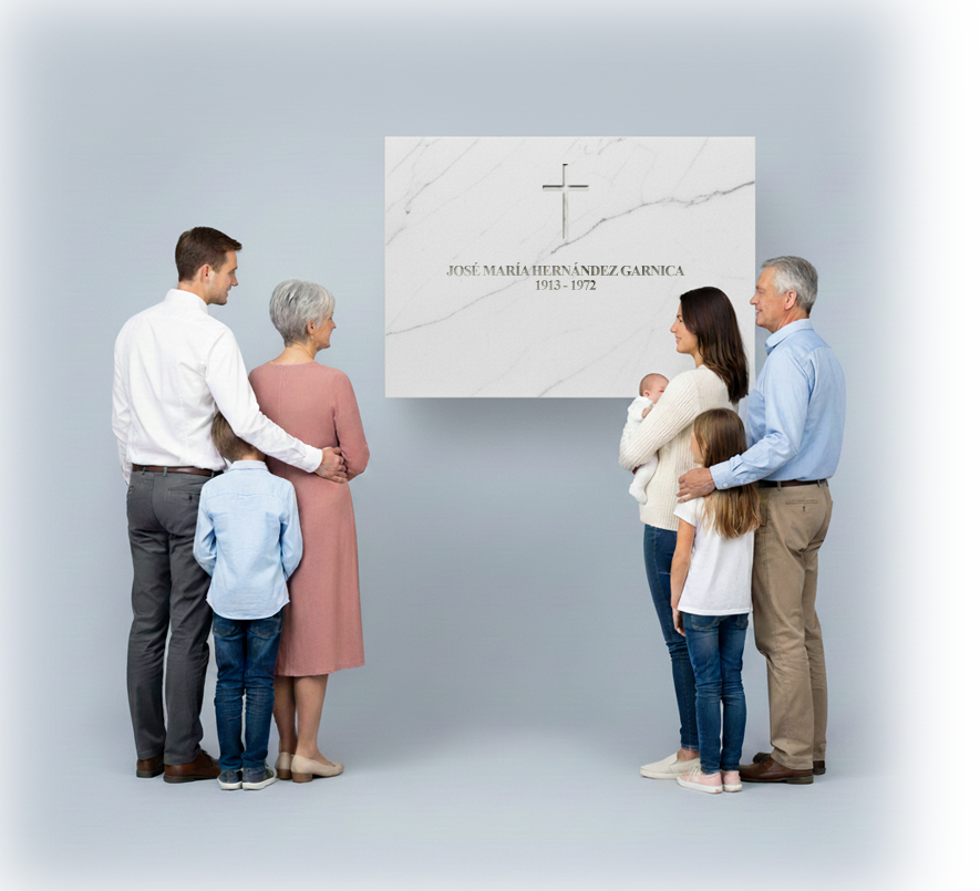 Gente rezando en la tumba de Don Chiqui